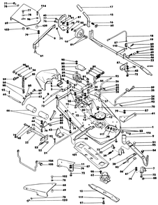 Cutter Housing Diagram and Parts List for 62542C (G00000001-G99999999)(1988) Lawn Boy Lawn Tractor